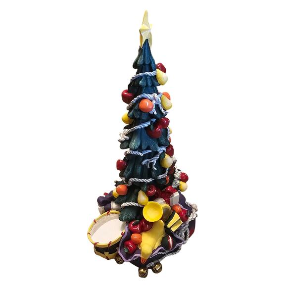 Department 56 Christmas Tree Figurine 8" Hand-Painted with Gifts & Fruit Accents - Picture 2 of 5
